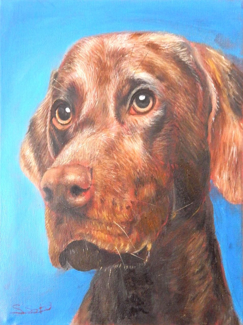 Pintura al óleo Compañero miel, 2024